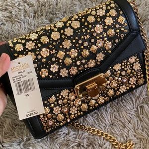 Michael Kors Kingsley RARE floral studded bag NEW